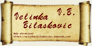Velinka Bilašković vizit kartica